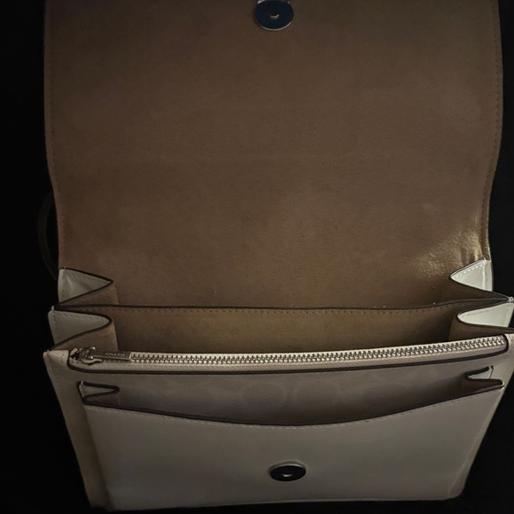 Coach Beige Crossbody Bag with Chain Detail - Picture 3 of 5